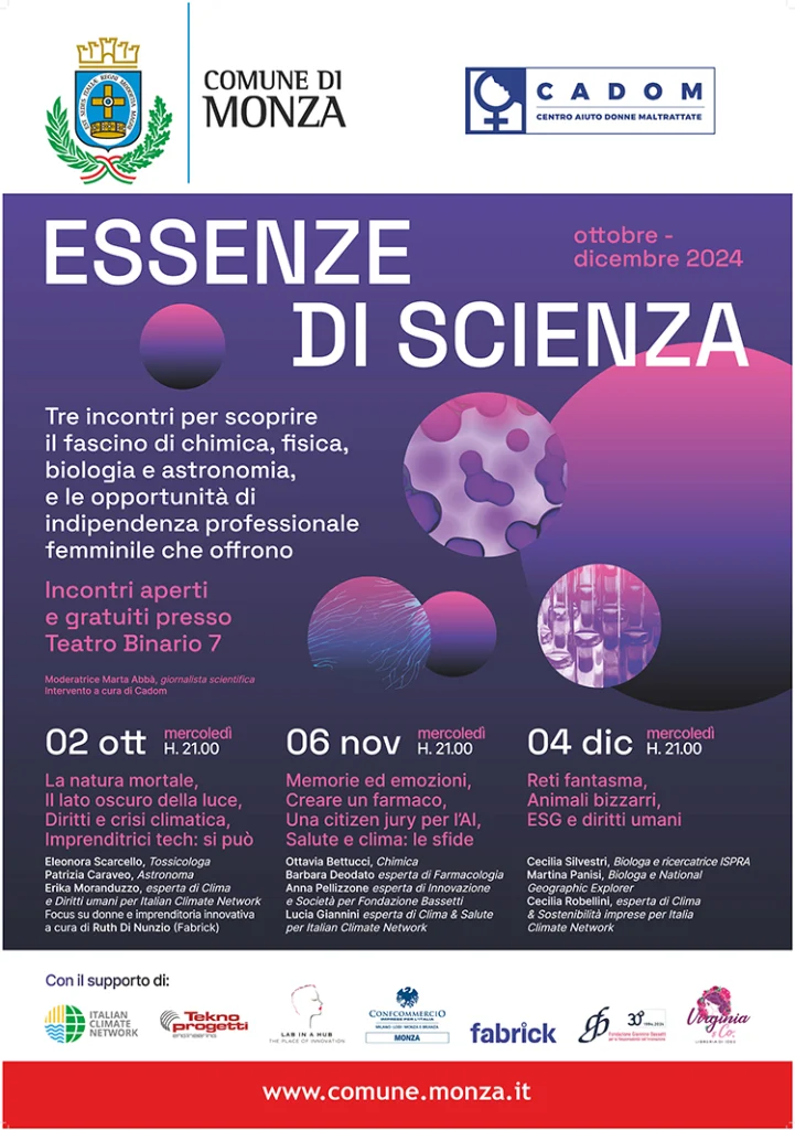 volantino evento Essenze di Scienza